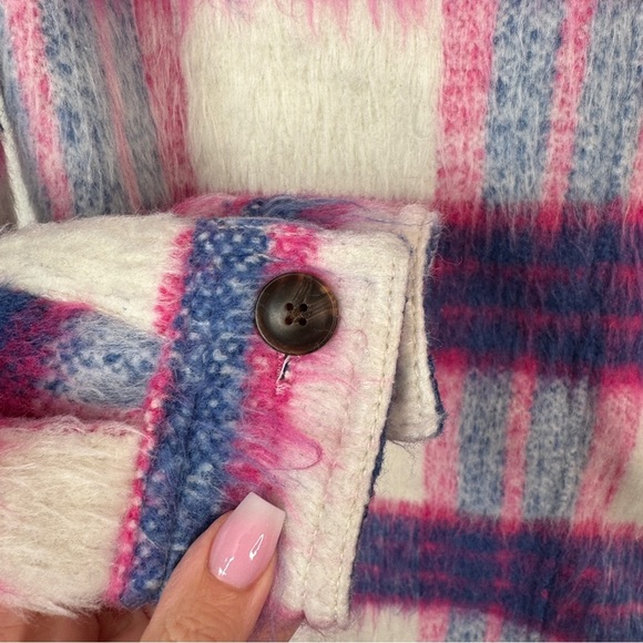 BLANKNYC Prime Time Plaid Women's Jacket - Pink and Blue - Picture 8 of 8